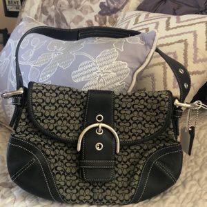 Coach small black bag and wallet